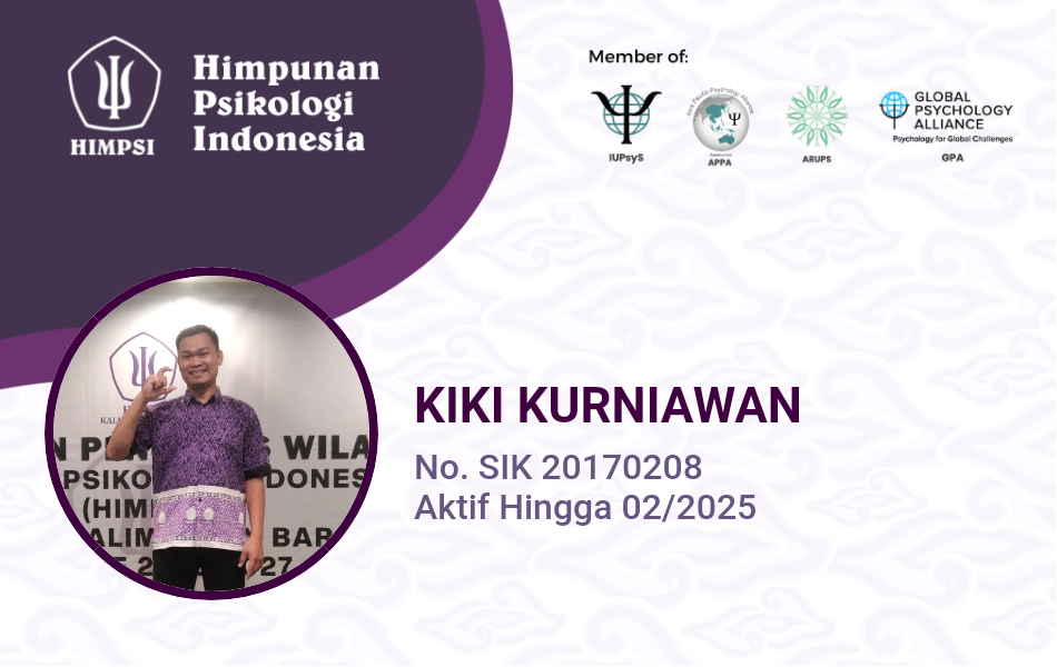 Praktek Psikolog - Kiki Kurniawan - Sintang, Kalimantan Barat