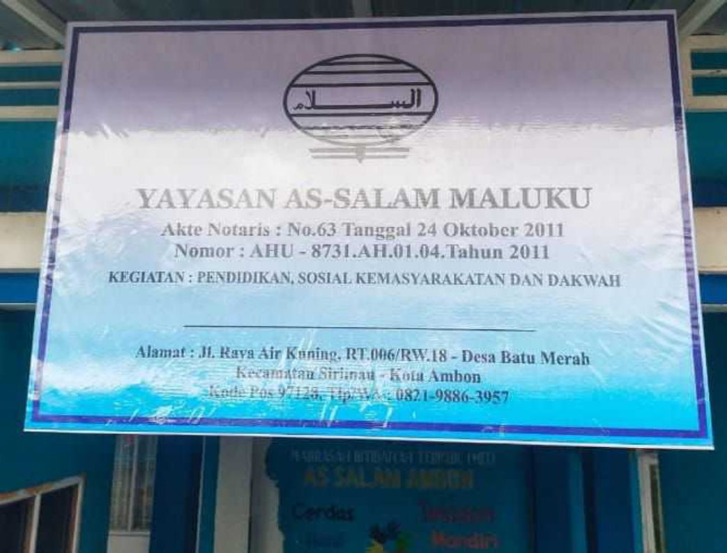 Yayasan Pendidikan As-Salam - Ambon, Maluku