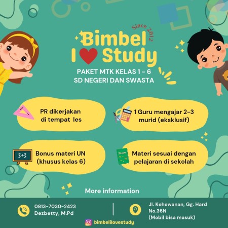 Bimbel I Love Study - Samarinda, Kalimantan Timur Bimbel I Love Study - Samarinda, Kalimantan Timur